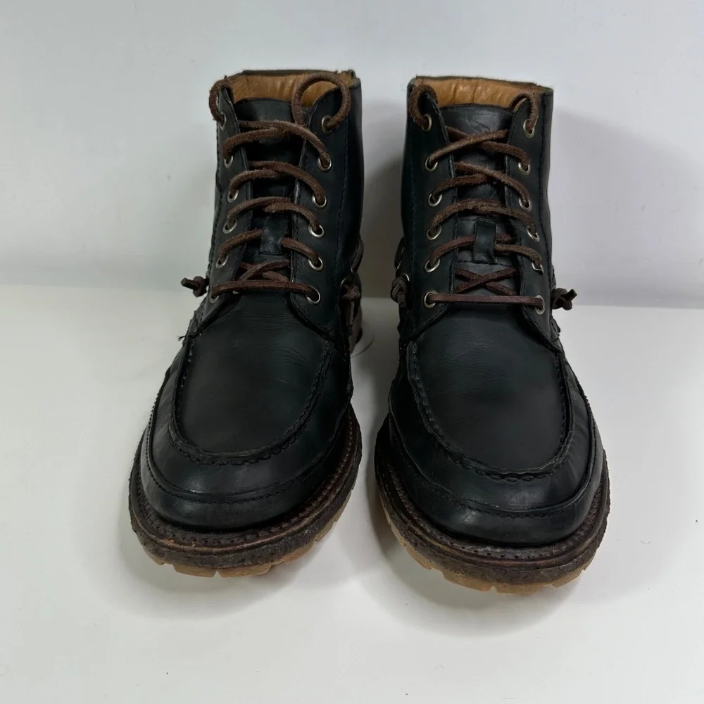 Frye Black Leather Lace Up Boots Men's Size 8 1/2 D